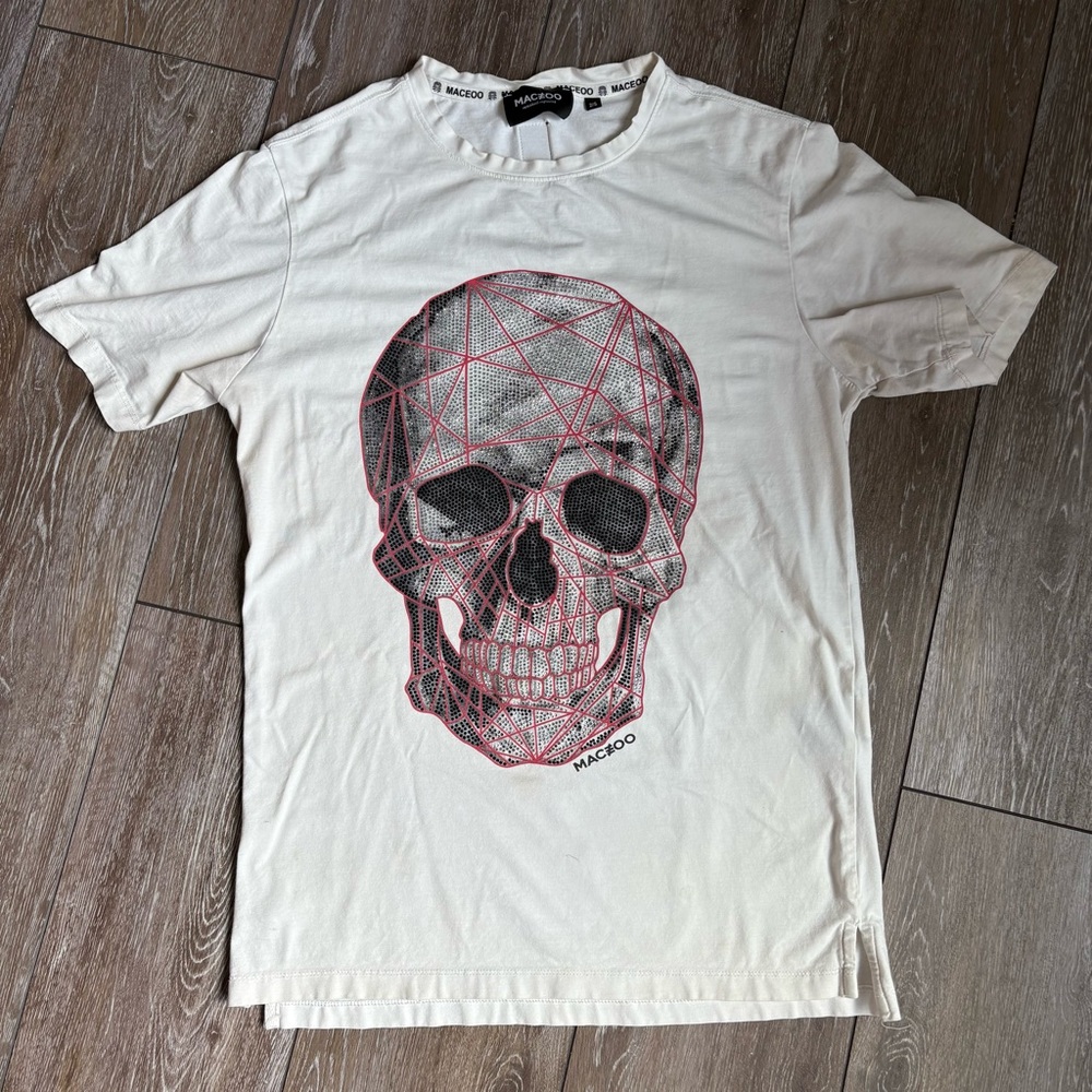 Maceoo‎ Rhinestone Skull Tee
